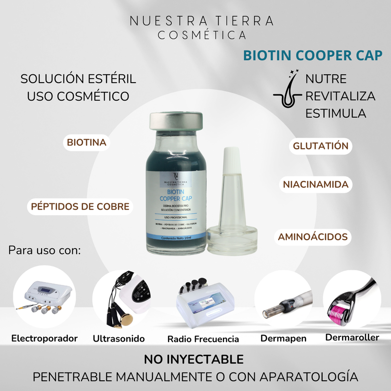 Biotin Cooper Cap Vial- Vial para estimular el Crecimiento del Cabello