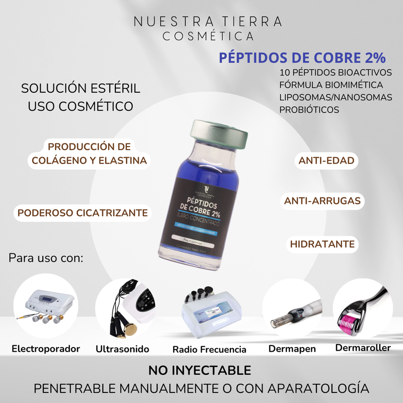 Vial Peptidos De Cobre al 2%