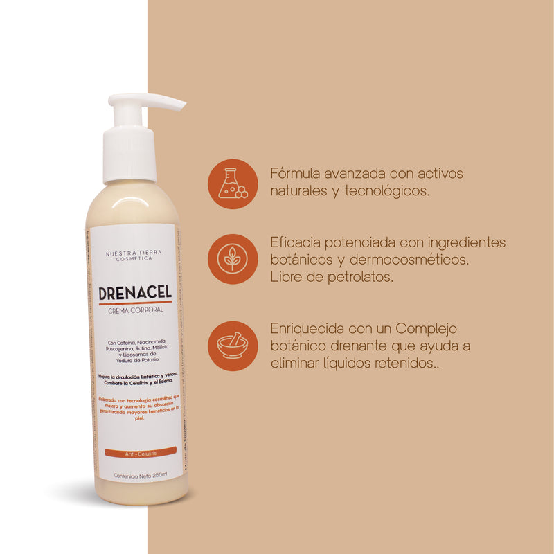 Drenacel Crema Anticelulitis Con Cafeina Al 6%