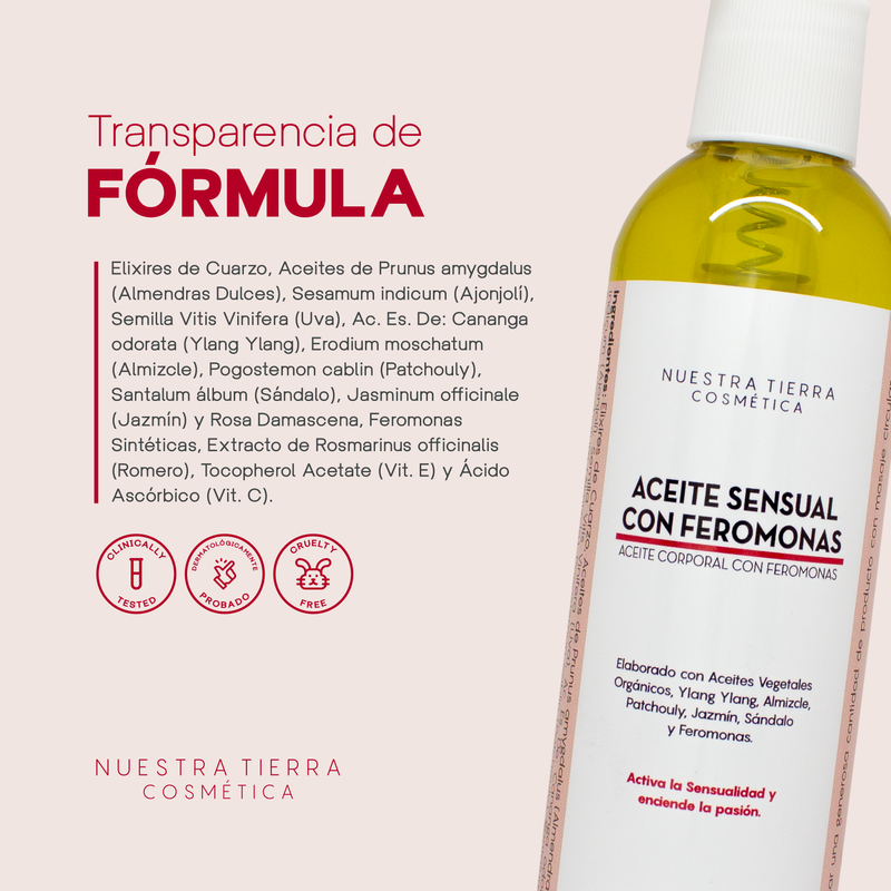 Aceite Sensual con Feromonas