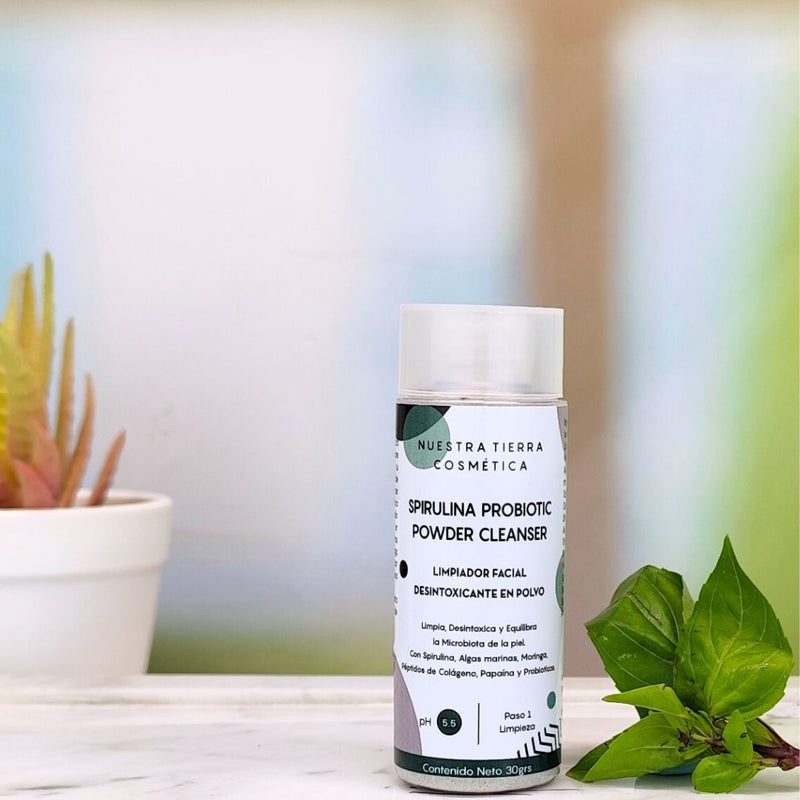 Spirulina Probiotic Powder Cleanser- Limpiador facial en polvo