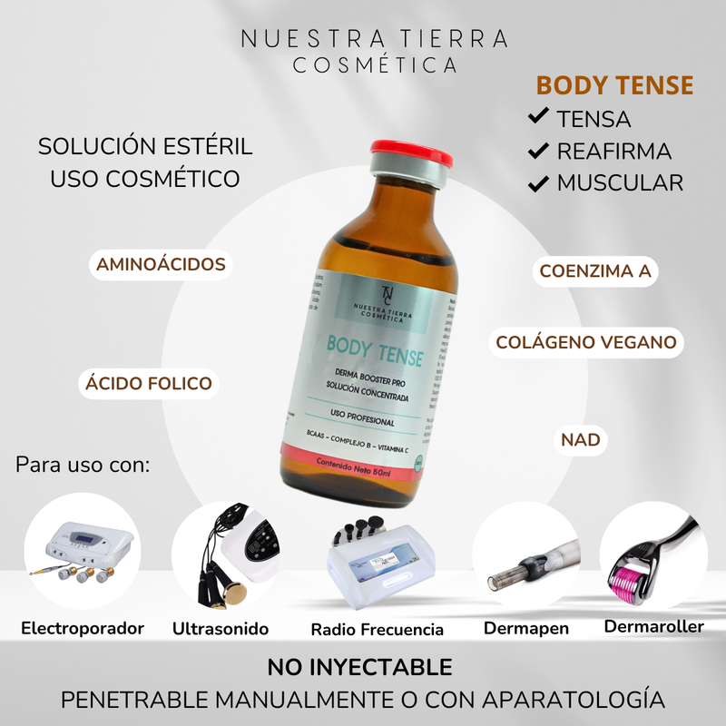 Body Tense Solución Concentrada Tensora, Reafirmante y Estimulante Muscular Vial