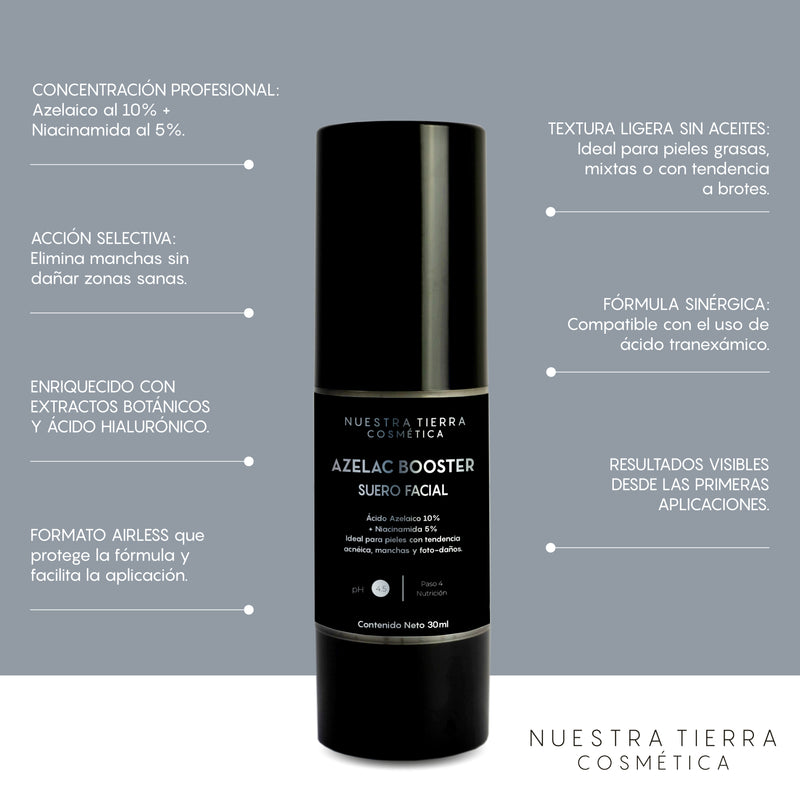Booster Azelaico 10% + Niacinamina 5% Combate melasma y manchas rebeldes