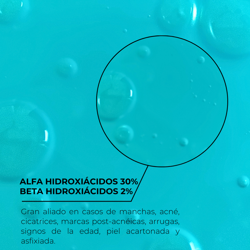 Peeling AHA 30% + BHA 2% Blue Peel Combate manchas y acné