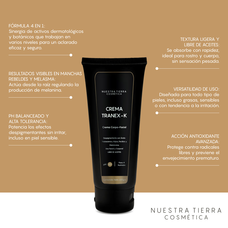 Crema Despigmentante Tranexamico + Kojico + Ferulico + Melatonina