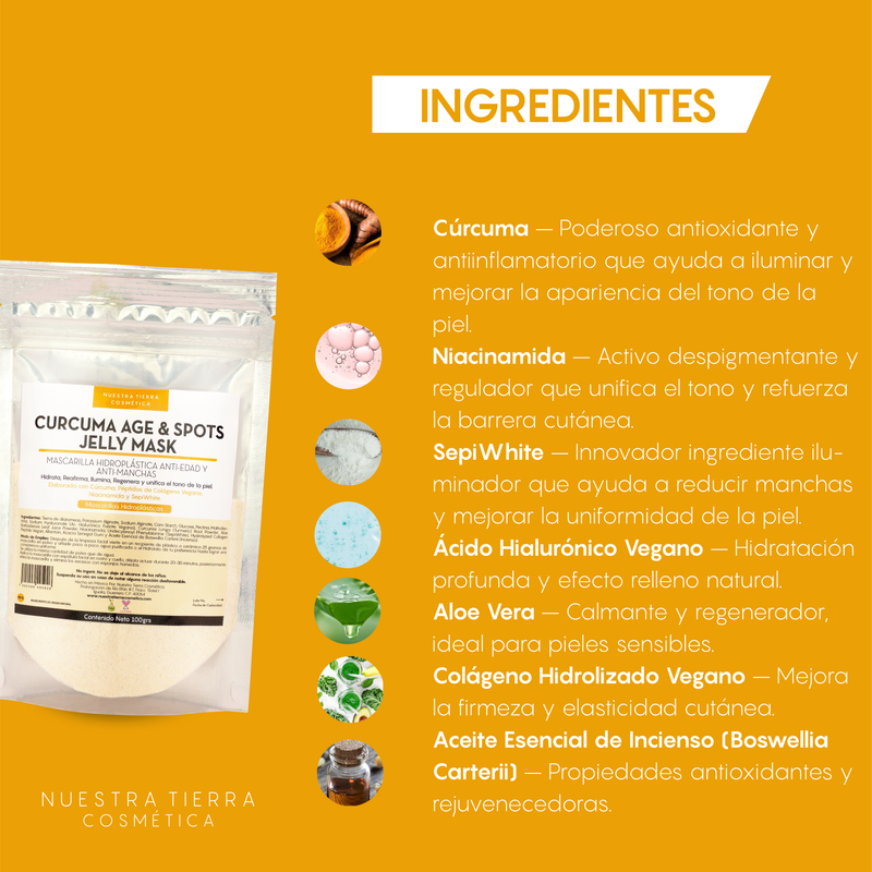 Curcuma Age & Spots Jelly Mask- Mascarilla Hidroplastica Anti-edad y Anti-manchas