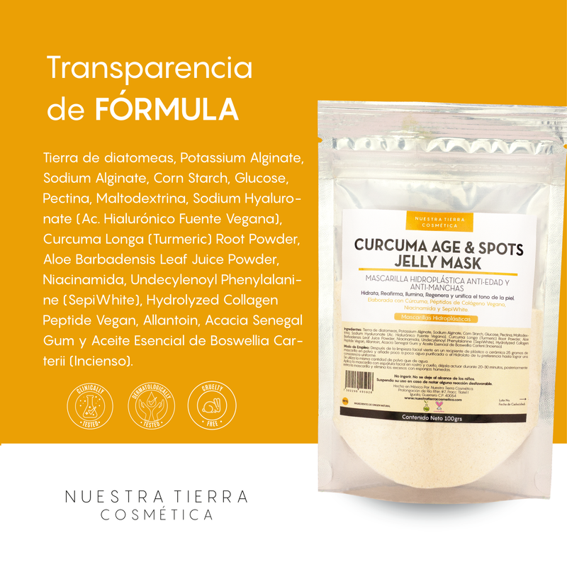 Curcuma Age & Spots Jelly Mask- Mascarilla Hidroplastica Anti-edad y Anti-manchas