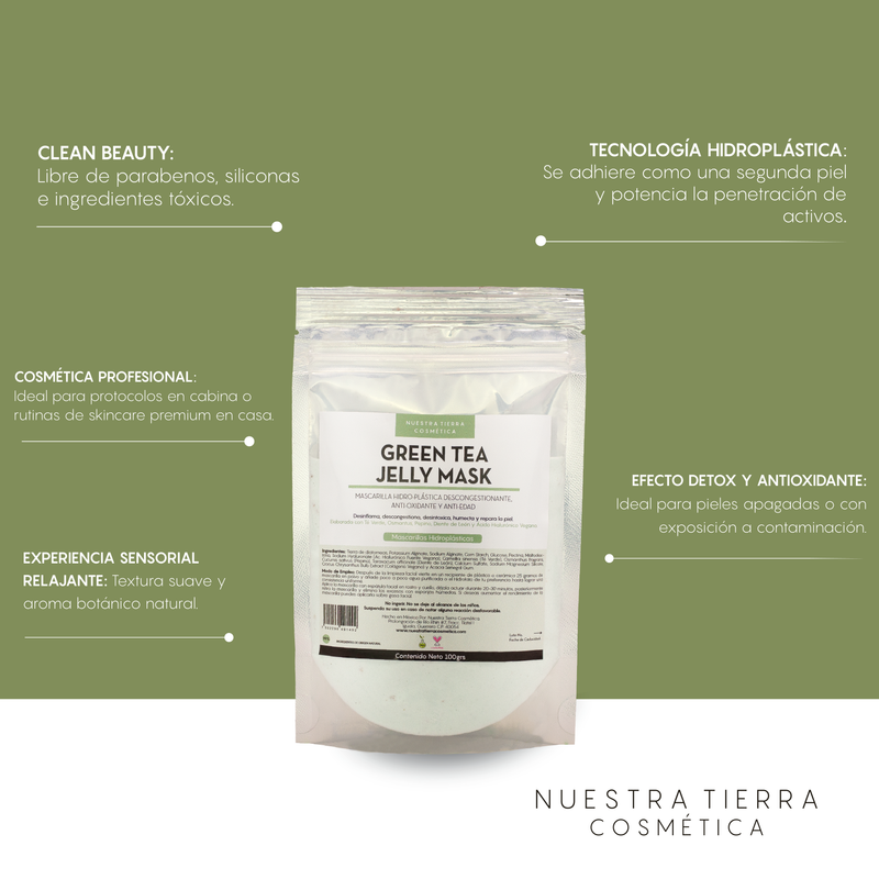 Green Tea Mascarilla Hidro-Plastica Descongestionante y Anti-Oxidante