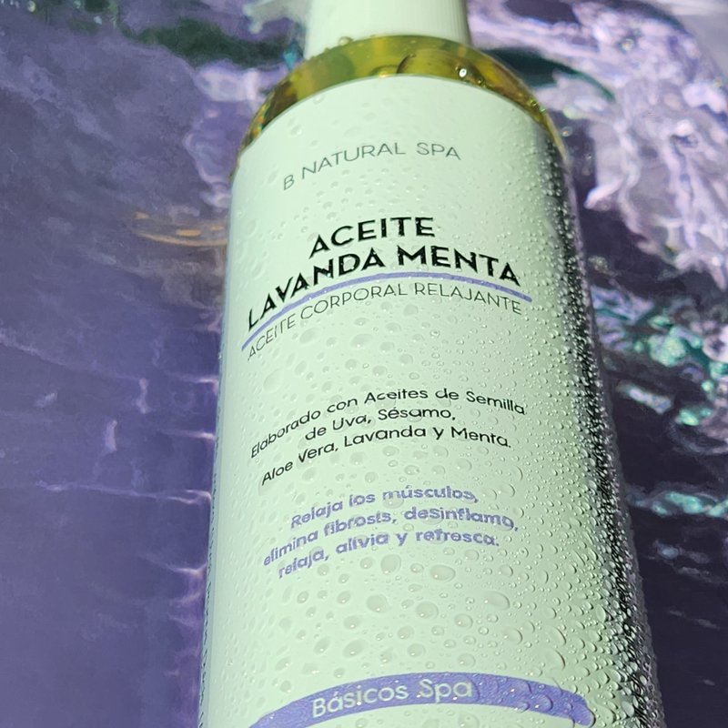 Aceite Corporal Lavanda y Menta Relajante Anti-estres