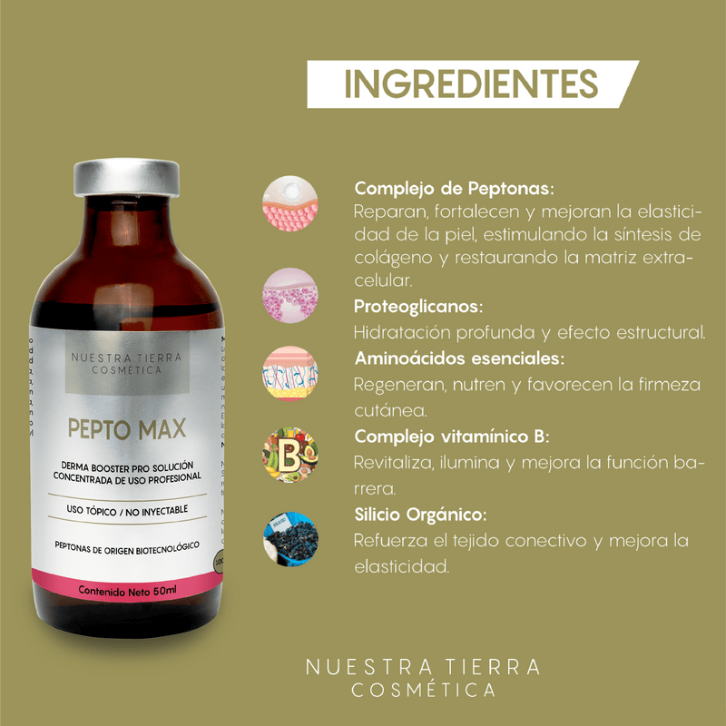 Pepto Max Solucion Concentrada Peptonas Vegetales Vial