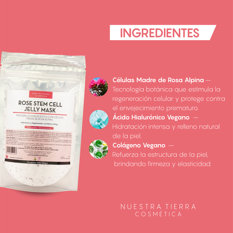 Rose Stem Cell Mascarilla Hidro-Plastica Efecto Lifting Anti-Edad Jelly Mask