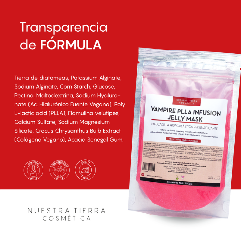 Vampire PLLA Infusion  Mascarilla Hidro-Plastica Redensificante y Rellenadora