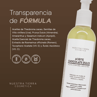 Aceite Corporal Chocolate Dulce - Nuestra Tierra Cosmética Ancestral