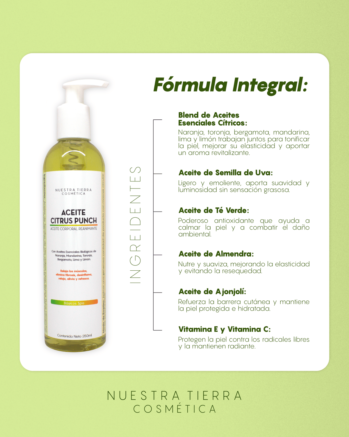 Aceite Corporal Citrus Punch - Nuestra Tierra Cosmética Ancestral