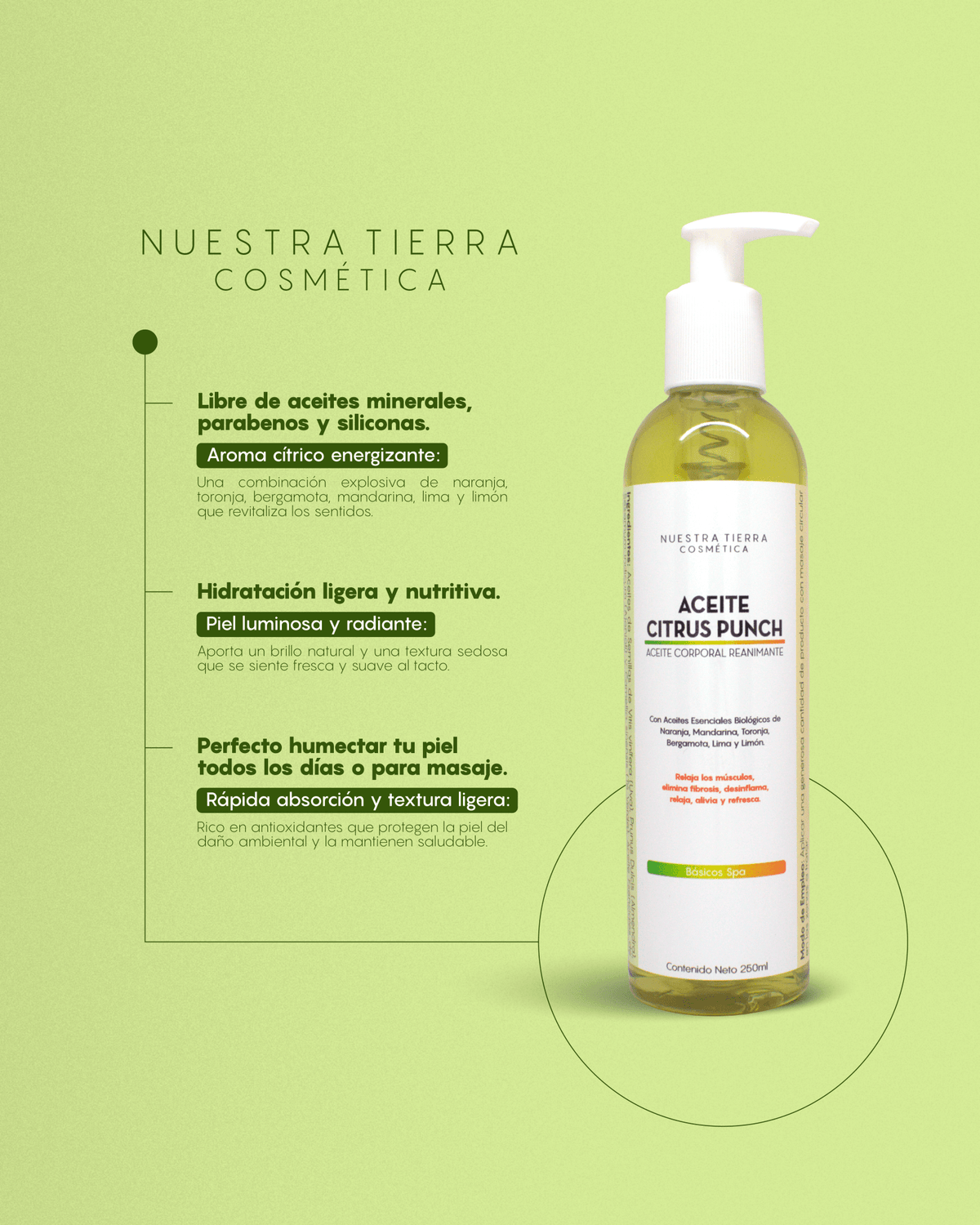 Aceite Corporal Citrus Punch - Nuestra Tierra Cosmética Ancestral