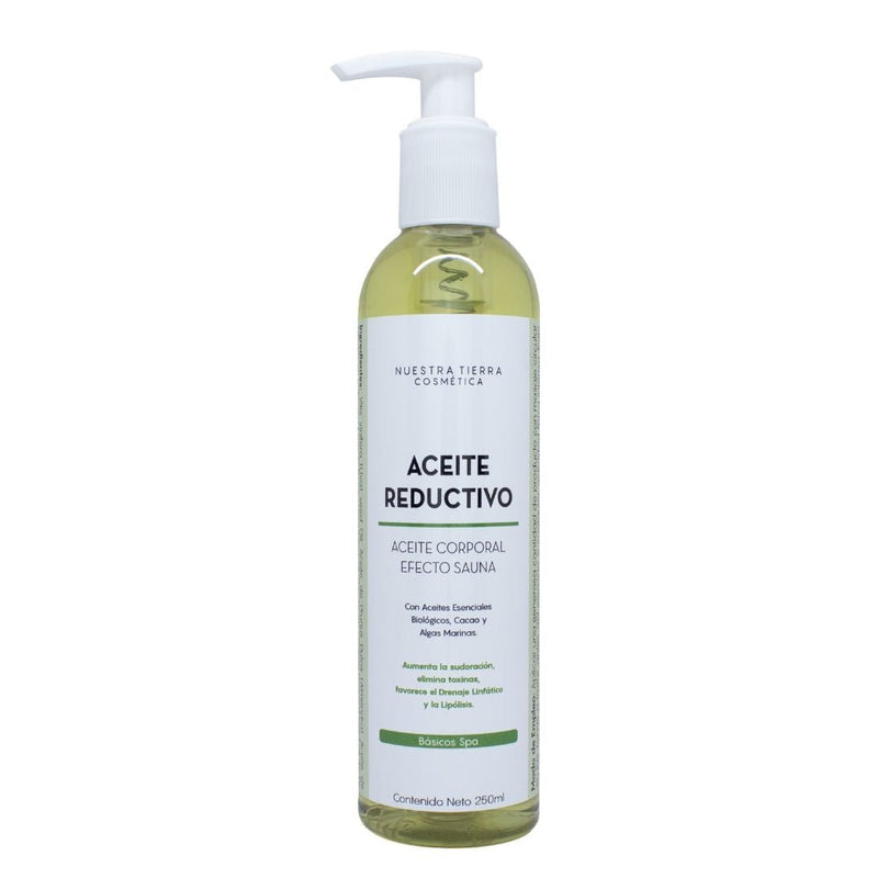 Aceite Reductivo Efecto Sauna Incrementa la sudoración - Nuestra Tierra Cosmética Ancestral