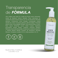 Aceite Reductivo Efecto Sauna Incrementa la sudoración - Nuestra Tierra Cosmética Ancestral