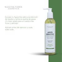 Aceite Reductivo Efecto Sauna Incrementa la sudoración - Nuestra Tierra Cosmética Ancestral