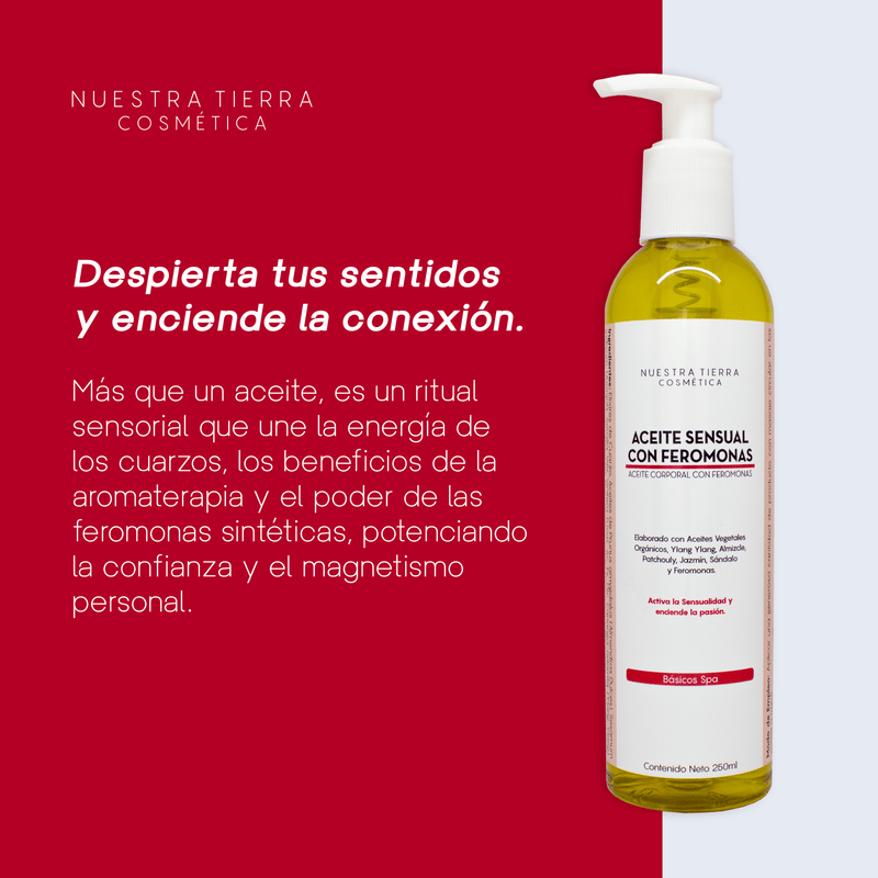 Aceite Sensual con Feromonas - Nuestra Tierra Cosmética Ancestral