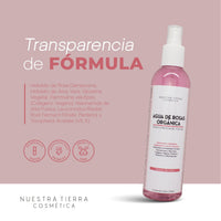 Agua De Rosas Organica Hidratante, Humectante y Regenerante - Nuestra Tierra Cosmética Ancestral