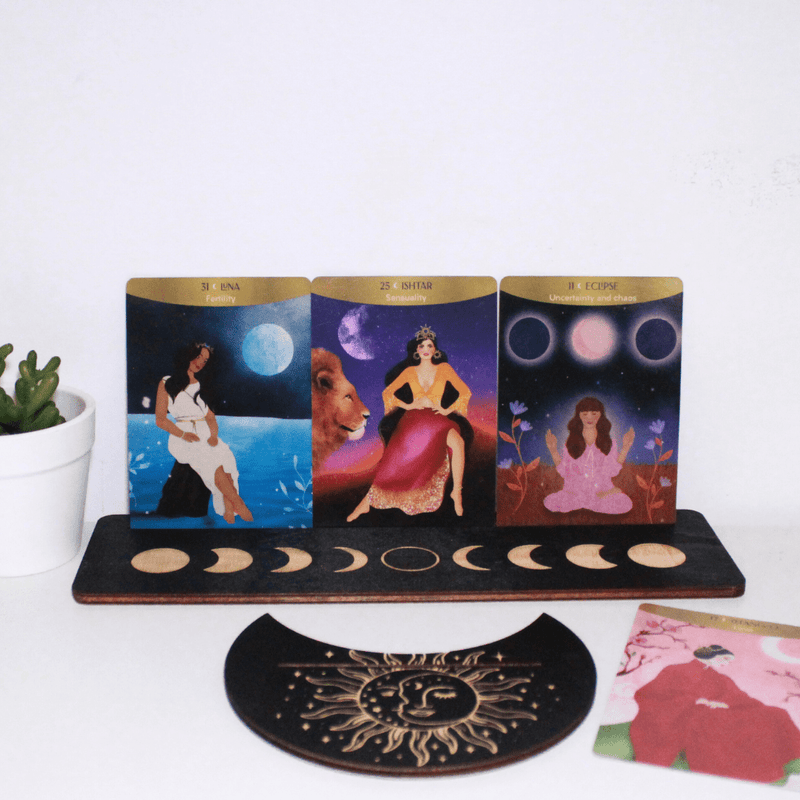 Base de Madera para tirada de Oráculo 🌙✨ - Nuestra Tierra Cosmética Ancestral