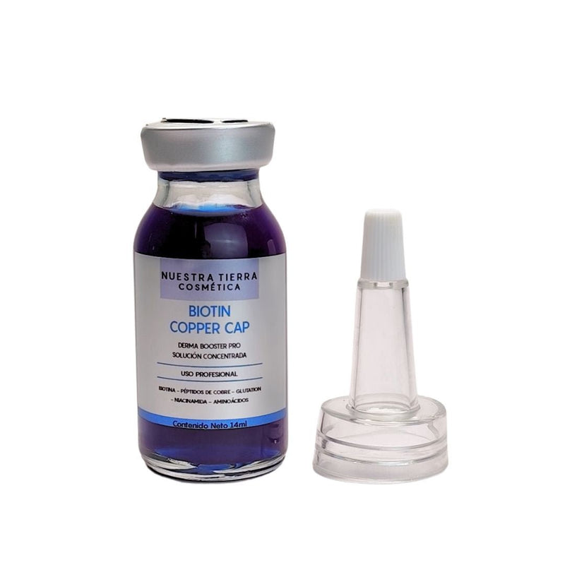 Biotin Cooper Cap Vial - Vial para estimular el Crecimiento del Cabello - Nuestra Tierra Cosmética Ancestral