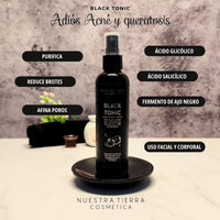 Black Tonic Tónico Anti Imperfecciones con AHA, BHA y Ajo Negro - Nuestra Tierra Cosmética Ancestral