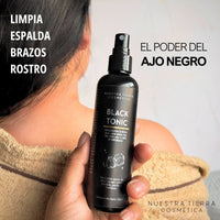 Black Tonic Tónico Anti Imperfecciones con AHA, BHA y Ajo Negro - Nuestra Tierra Cosmética Ancestral