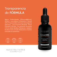 C - MAX 15% Suero De Vitamina C Pura - Nuestra Tierra Cosmética Ancestral
