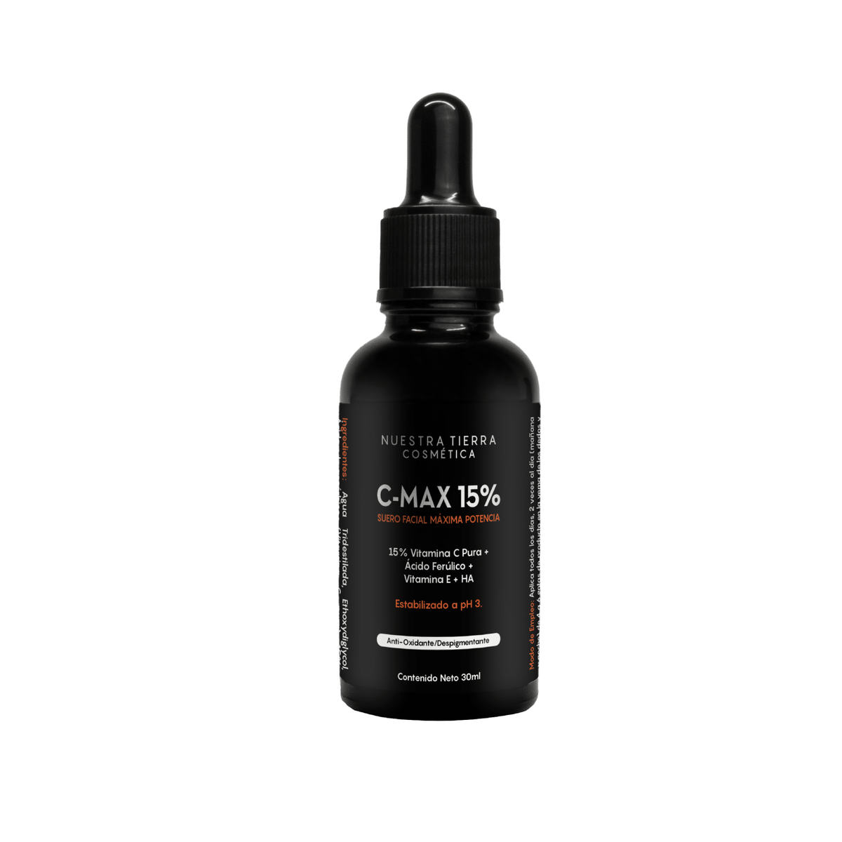 C - MAX 15% Suero De Vitamina C Pura - Nuestra Tierra Cosmética Ancestral