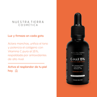 C - MAX 15% Suero De Vitamina C Pura - Nuestra Tierra Cosmética Ancestral