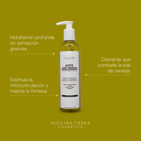 Cafe Tostado Aceite Corporal Drenante ideal para combatir la piel de naranja - Nuestra Tierra Cosmética Ancestral