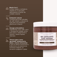 Cafe Tostado Exfoliante Anti - celulitis y Descongestionante - Nuestra Tierra Cosmética Ancestral