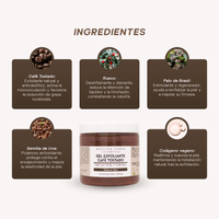 Cafe Tostado Exfoliante Anti - celulitis y Descongestionante - Nuestra Tierra Cosmética Ancestral