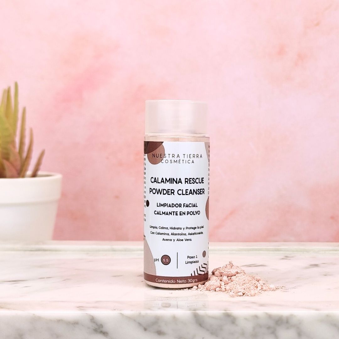 Calamina Rescue Powder Cleanser - Limpiador facial en polvo - Nuestra Tierra Cosmética Ancestral