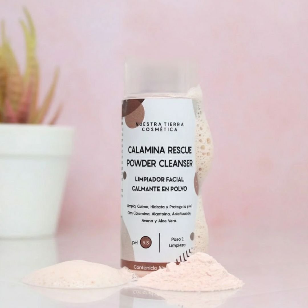 Calamina Rescue Powder Cleanser - Limpiador facial en polvo - Nuestra Tierra Cosmética Ancestral