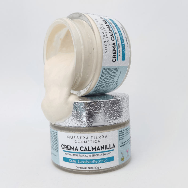 Calmanilla Crema Facial Calmante ideal para piel sensible y rosácea - Nuestra Tierra Cosmética Ancestral