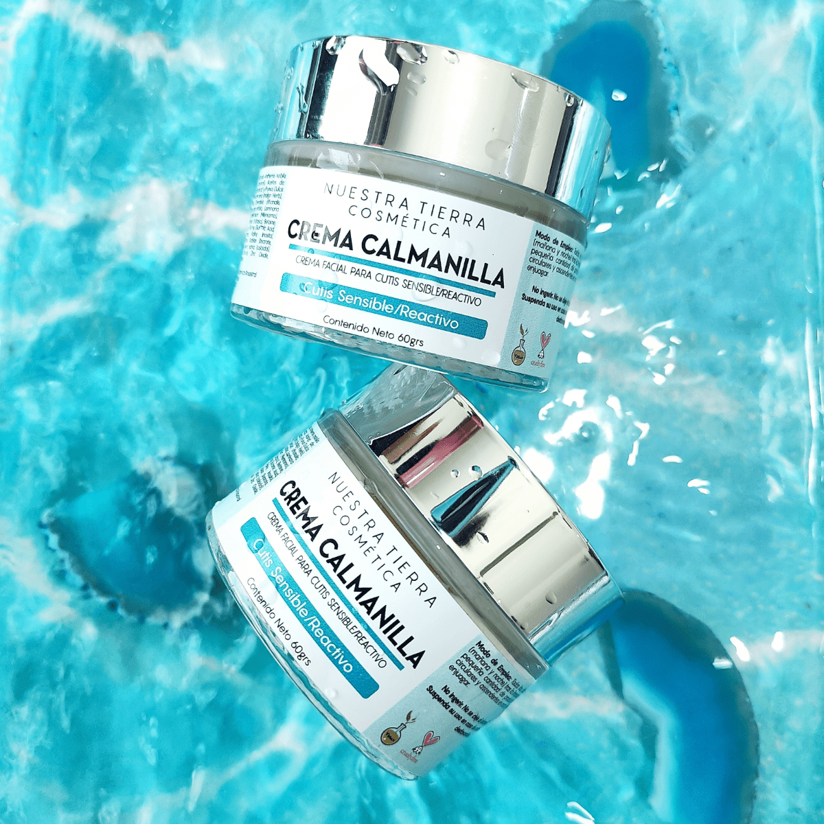 Calmanilla Crema Facial Calmante ideal para piel sensible y rosácea - Nuestra Tierra Cosmética Ancestral
