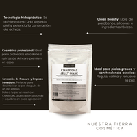 Charcoal Mascarilla Hidro - Plastica Purificante con Carbon Activado, Sauce y Tea Tree - Nuestra Tierra Cosmética Ancestral