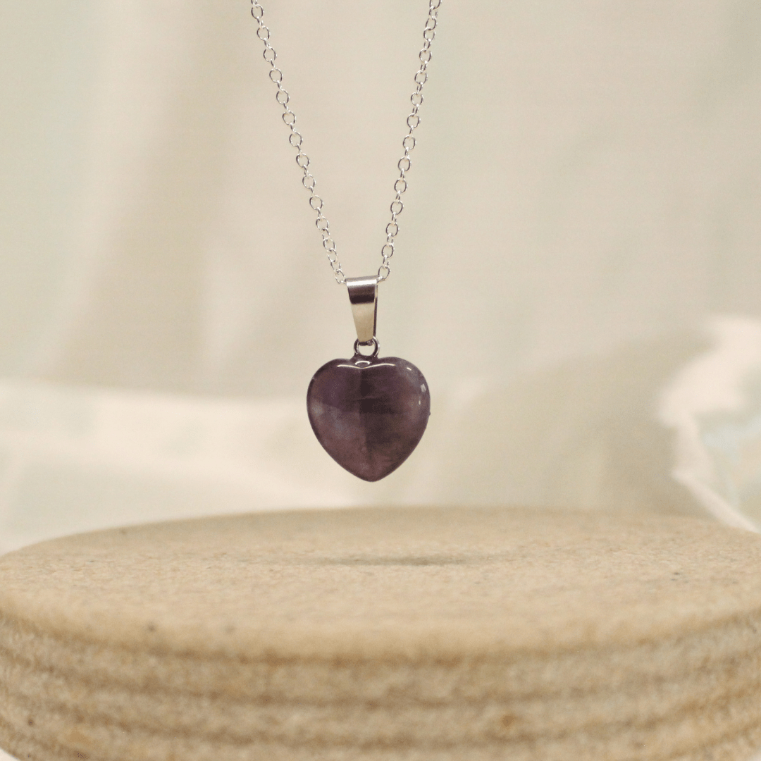 Collar de poder Corazon de Cuarzo con cadena de plata 💎✨ - Nuestra Tierra Cosmética Ancestral