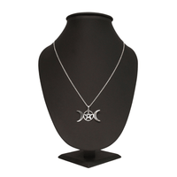 Collar de Poder Triple Luna con Cadena de Plata✨ - Nuestra Tierra Cosmética Ancestral