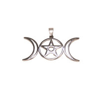 Collar de Poder Triple Luna con Cadena de Plata✨ - Nuestra Tierra Cosmética Ancestral