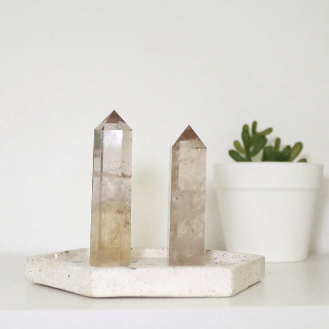 Columna de Cuarzo Ahumado 💎 - Nuestra Tierra Cosmética Ancestral