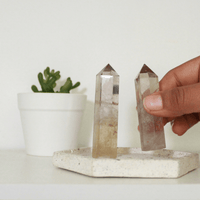 Columna de Cuarzo Ahumado 💎 - Nuestra Tierra Cosmética Ancestral