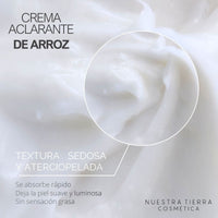 Crema Aclarante de Arroz - Nuestra Tierra Cosmética Ancestral