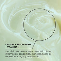 Crema Anti - Ojeras Cafeina + Niacinamida + Vit. K - Nuestra Tierra Cosmética Ancestral