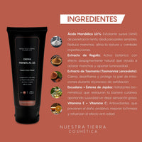 Crema Despigmentante Acido Mandelico 10% - Nuestra Tierra Cosmética Ancestral