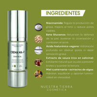 Crema Matificante para cutis graso/mixto - Nuestra Tierra Cosmética Ancestral