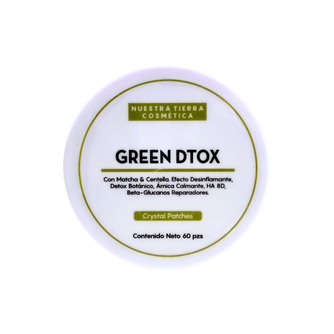 Crystal Patches Green Dtox ✨ Centella Asiática, Matcha y Kadzu - Nuestra Tierra Cosmética Ancestral