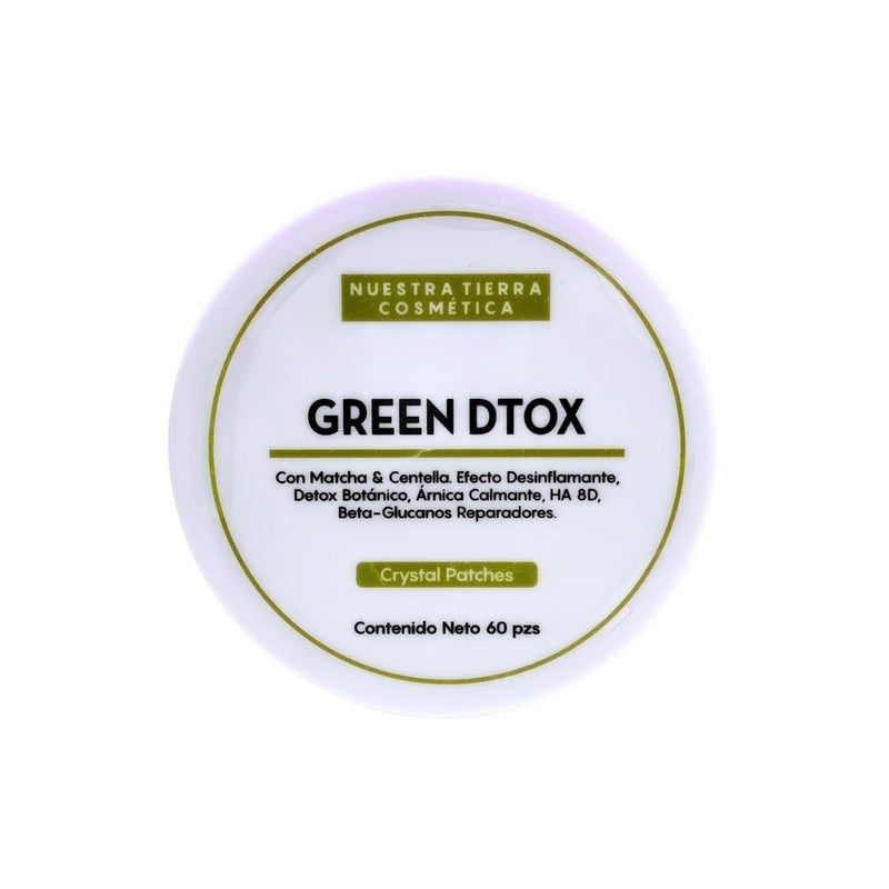 Crystal Patches Green Dtox ✨ Centella Asiática, Matcha y Kadzu - Nuestra Tierra Cosmética Ancestral